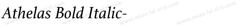 Athelas Bold Italic字体转换